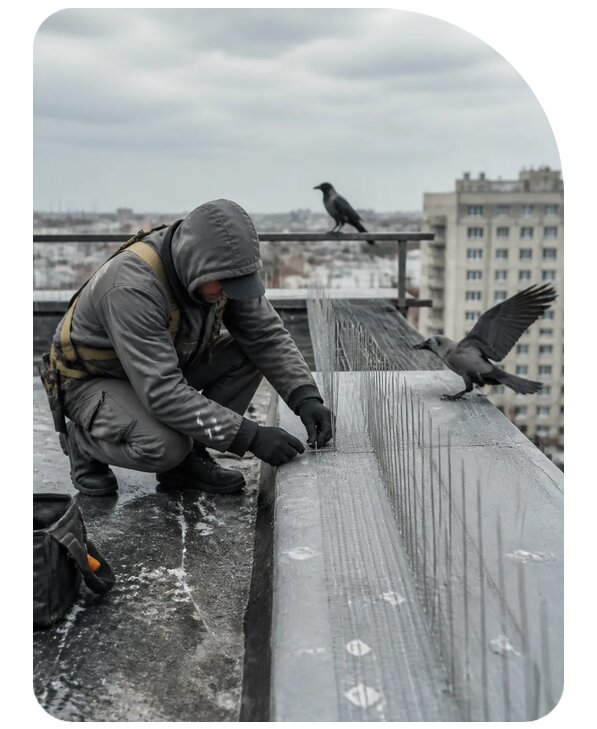 Защита от ворон под ключ в Шатуре по цене от 5122 р. | Сенат-Штр